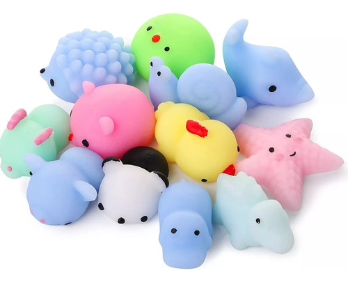 10 Squishy Mochi Animals Toys Blandos Random Kawaii Souvenir