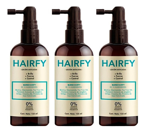 Loción Anticaída Hairfy - Biotina Niacinamida + 8 Activos X3