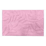 Alfombra Para Baño Algodón 50x80 Cm Color Rosa
