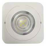 Spot Luminária Plafon Sobrepor Branco 7x7 Led 5w Bivolt