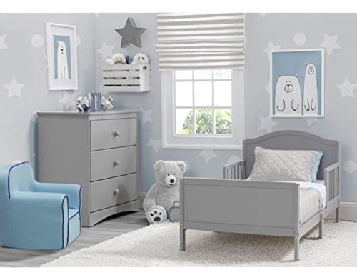 Delta Children Bennett - Cama Infantil, Color Gris