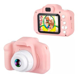 Camara Digital Hd Mini Recargable Niños Niñas + Juegos 32gb Color Rosa