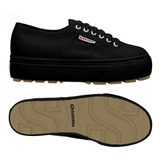 Zapatilla 2790 Tank Full Black Dark Gum Superga