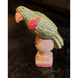 Papagaio Em Cerâmica Miniatura Antigo