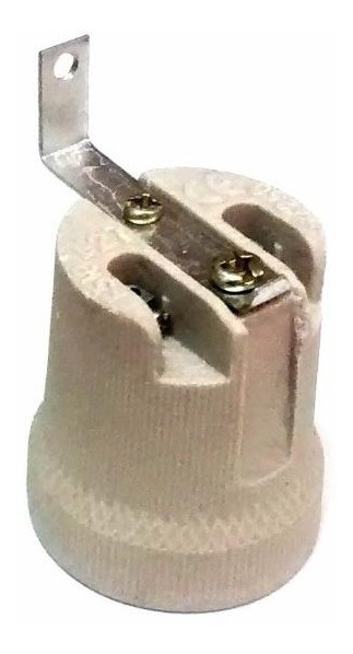 PORTALAMPARA CERAMICO C/ESCUADRA E27