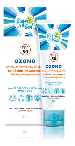 Crema Protectora De Rostro Fps50 Ozono | Rayito De Sol