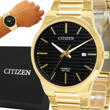 Relógio Citizen Masculino Dourado Original Garantia De 1 Ano