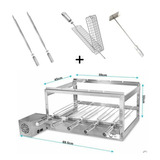 Churrasqueiras Grill Kit 5 Espetos Em Inox Mais Acessórios