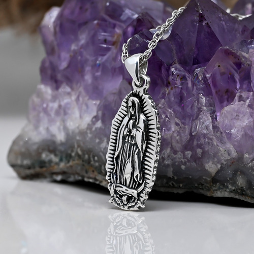 Colgante Virgen De Guadalupe En Plata Fina Nacional 950 