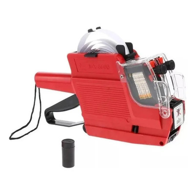 Mx-6600 10 Dígitos, 2 Líneas, Etiqueta De Precio, Etiqueta Color Rojo
