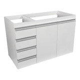 Gabinete 2 Portas 4 Gavetas Banheiro Cozinha 100% Mdf 