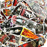 Genial Set Calcomanias 50 Stickers Gotico Dark Devil Qns Calaveras Horror Terror Bones Huesos