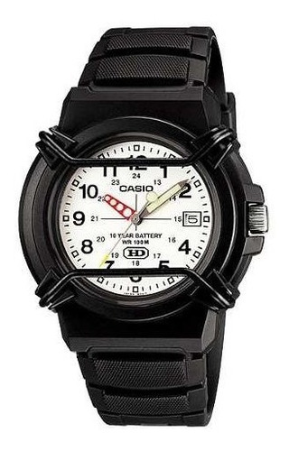 Reloj Casio Hombre Shock Hda-600b-7bvdf- Taggershop Color De La Malla Negro Color Del Bisel Negro Color Del Fondo Blanco