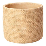 Cachepot Vaso Decorativo Cimento Estilo Bambu Trançado P