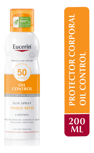 Eucerin Protector Solar Spray Transparente Seco Fps50+ 200ml