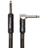 Roland Black Series Cable De Instrumentos (1/4 Pulgadas Ángu