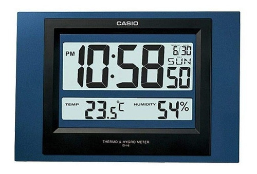 Reloj Casio Pared Id 16  Humedad Termómetro 100% Original