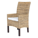 Silla Con Apoyabrazos Rattan Natural & Teka - Matt Indonesia