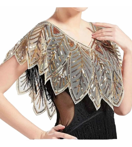 Capa Elegante Brillosa Chalina Holgada Vestido Fiesta Noche | Envío gratis