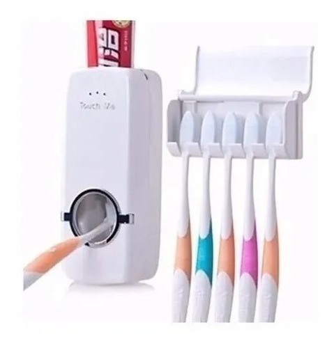 Dispensador Automatico Para Pasta Dental Con Porta Cepillos 