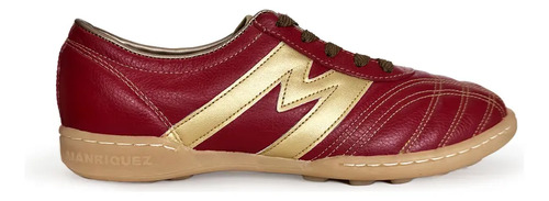 Tenis De Futbol Rapido Manriquez Mid Tm Q22 Piel Guinda\u002Foro | Meses sin interés