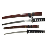 Kit Katana Samurai 2 Espadas C Bainha Mists No Estado Leia 