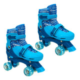 Patins Quad Luzes 4 Rodas Regulável Tamanho 31/34 Infantil