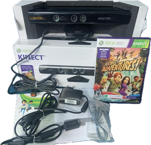 Sensor Kinect Com Fonte Para Xbox 360 Fat Original Com Jogo