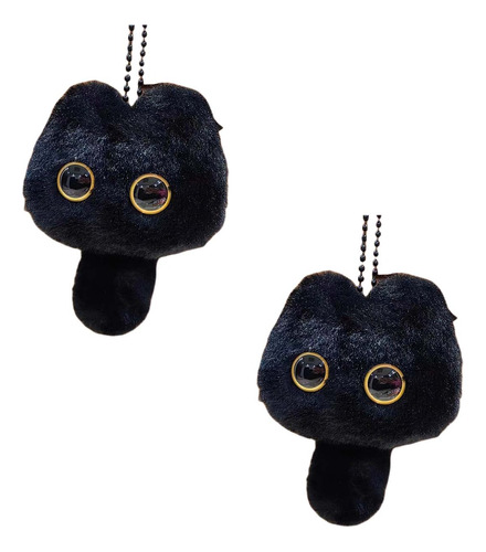 Peluche Gato Negro Gatito 12cm Kawaii 2pz Juguete Niños