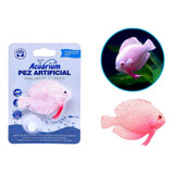 Adorno Para Acuario Pescera Forma Pez Artificial Rosa