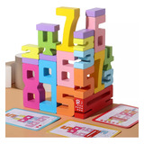 Juguete Didáctico Montessori De Números Y Letras De Madera