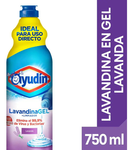 Ayudin Lavandina En Gel Lavanda X 750ml Ayudín Lavandina En Gel Gel - Unidad - 1 - 750 Ml - Lavanda