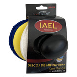 Pad Disco Aplicador Microfibra X 3 Con Soporte Aplicador Aga