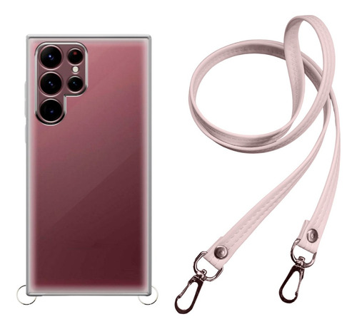 Funda Colgante Correa Cuerina Cosido Para Samsung S9 Plus