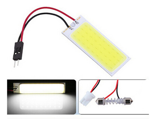 Kit 5 Placa Led 6w C/ Adaptadores Teto Mala Gol Ka Fiesta