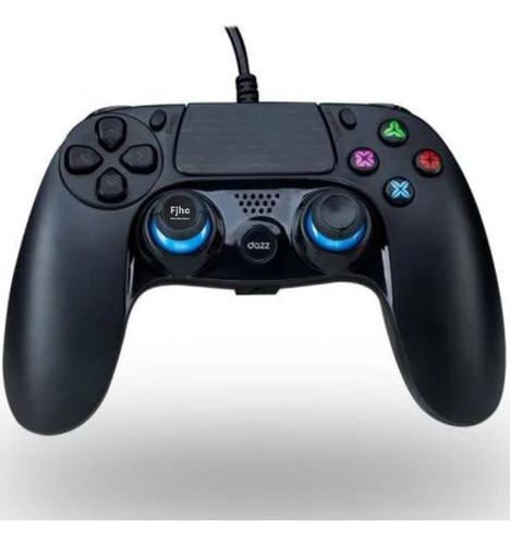 Controle Ps4 Manete Com Fio Led Joystick Quartum Dazz Led