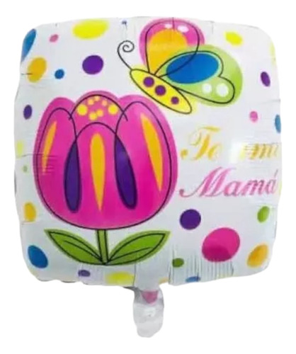 5 Globos Metalico 46 Cm Te Amo Mamá Mariposa. Calidad Helio