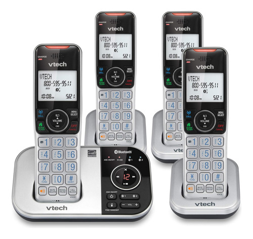 Vtech Vs112-4 Dect 6.0 Bluetooth 4 Teléfono Inalámbrico Para