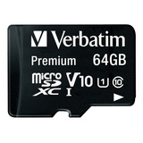 Memoria Micro Sd Xc 64gb Verbatim C10 Celu Tab 44084 Cta