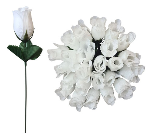 Kit 24 Rosas Artificial Decorativa Para Arranjo Em Atacado