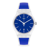 Reloj Swatch Blue Trip So29k400 Color De La Correa Azul Color Del Fondo Azul Marino