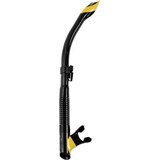 Tubo Cressi Snorkel Tao Semi Dry Snorkeling Buceo Apnea Color Negro/amarillo