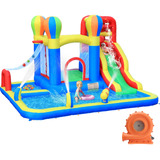 Baralir Casa Inflable Con Tobogan Acuatico Y Piscina Grande