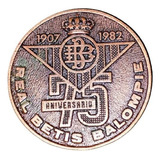 Medalla Real Betis Balompie España 75 Años 1907-1982  Vf.