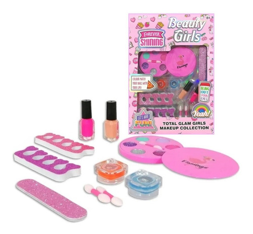 Set Salon Belleza Juguete Diseñar Uñas Maquillaje Niñas