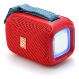 Parlante Radio Bluetooth Tg339 Luz Led Sd Usb Inalambrico Color Rojo