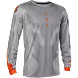 Jersey Fox Airline Exo Gris/naranjo  Mx / Mtb