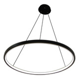 Lampara De Techo Colgante Led Diseño Moderno Aro 60cm 24w Color Negro