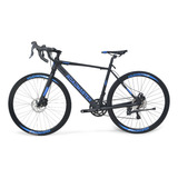 Bicicleta De Ruta Roadmaster Fire Shimano 18 Vel Fren Disco Color Negro/azul Tamaño Del Marco L