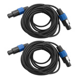 Paquete De 2 Cables Macho Speakon A Speakon De 25 Pies, Prof